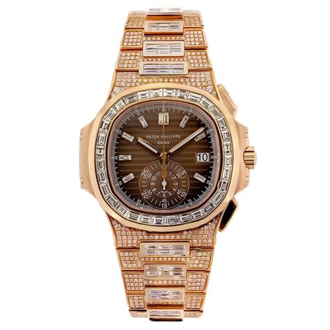 patek philippe nautilus jumbo rose gold price|Patek Philippe full diamond.